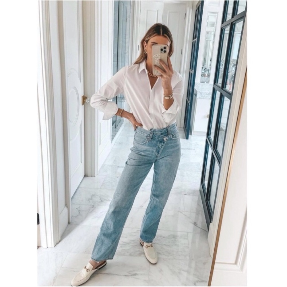 AGOLDE criss cross upsized jean in Suburbia 24 30L